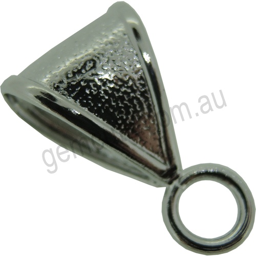 Bail with Fixed Jump Ring 11mm - Nickel Plated