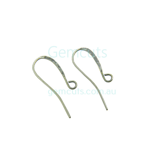 Hook Ear Wire Pair 26mm Antique Silver Colour
