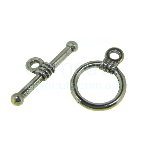 Toggle End Set  -  Small  -  Silver