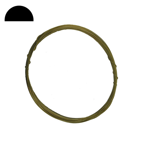 Brass Wire - Half Round - 0.5mm - 10 Metres