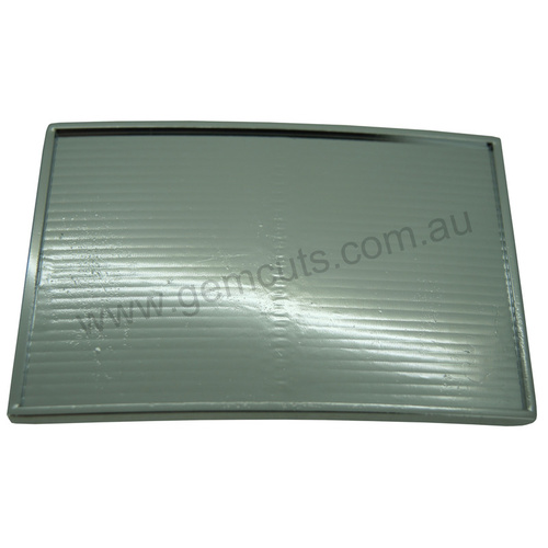 Blank Belt Buckle - Bright Silver Rectangle