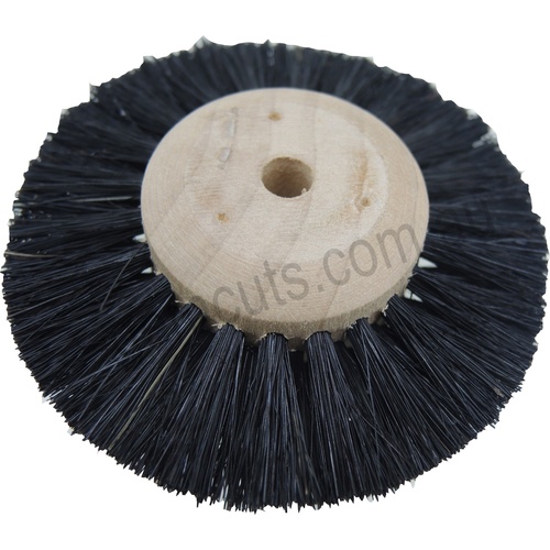Jewellers Wooden Hub Wheel Brush 70mm (approx 3 inch) (3 Rows- Converging)