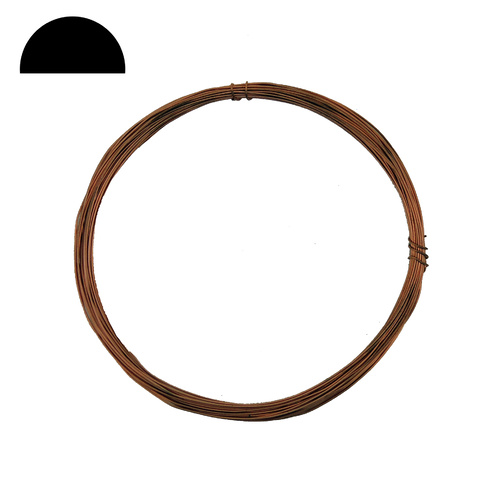 Copper Wire - Half Round - 0.5mm - 10 Metres