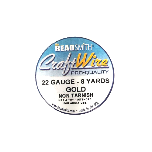 Craft Wire 22GA Round Tarnish Resistant Gold