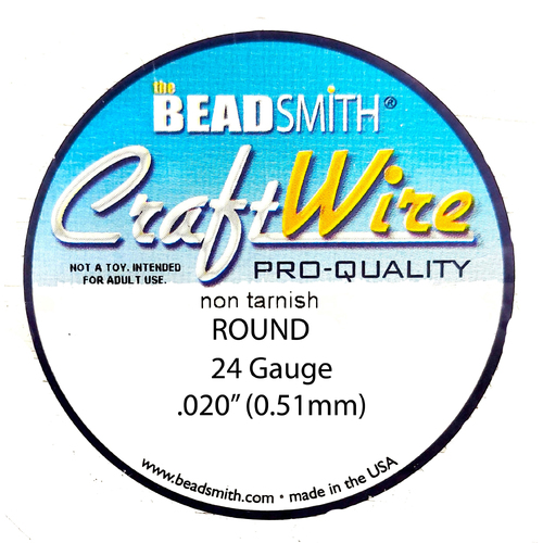Craft Wire 24GA Round Tarnish Resistant Stainless Steel