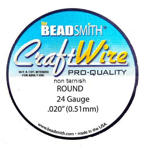 Craft Wire 24GA Round Tarnish Resistant Gold