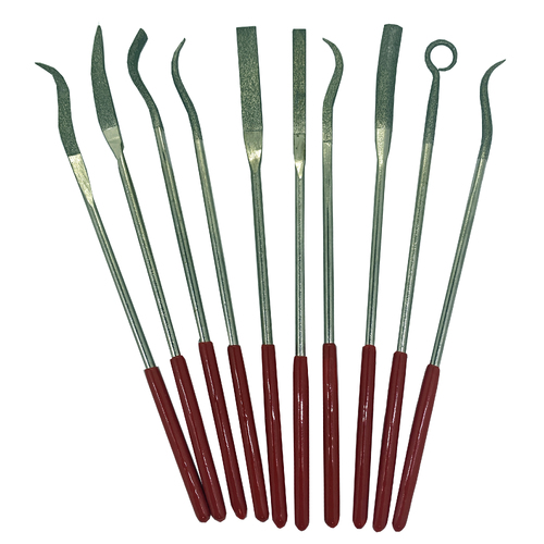 Diamond Riffler Files 120 Grit - Set of 10