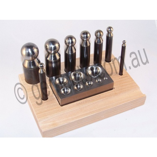 Doming Punch Set of 8 in Wooden Stand
