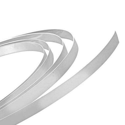 Fine Silver Bezel Wire. Height 5.00mm, Thickness 0.30mm, Length 250mm.