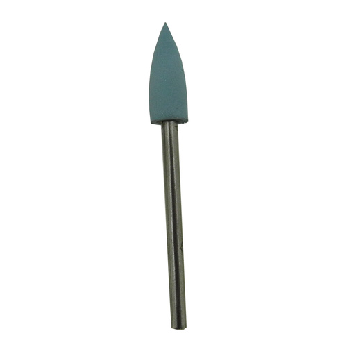 Flexible Silicone Polisher- Fine - Mounted Bullet- Blue