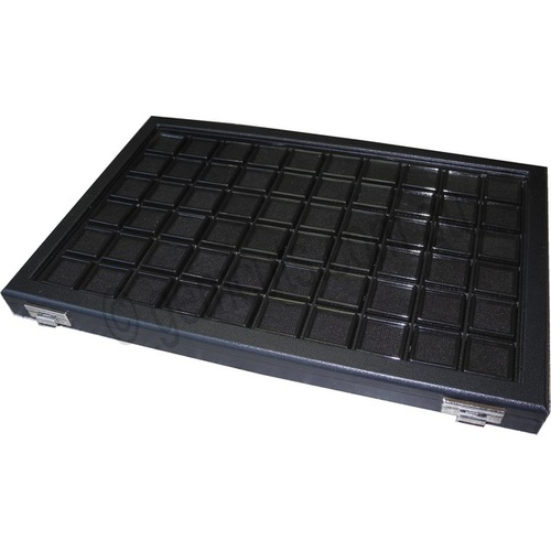 Gemstone Display Case with 60 Black Inserts (inserts 30mm x 30mm)