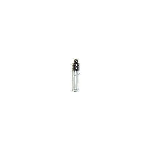 Glass Vial Tube Round End - Silver Cap