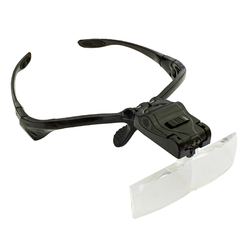 Head Loupe with 5 Interchangeable Lens & Headband with LED Light