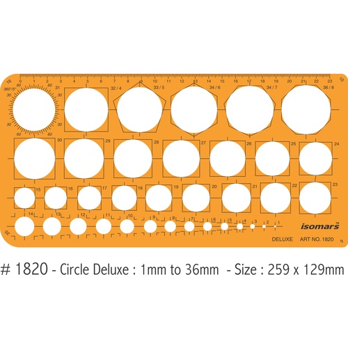 Jewellery Design Template - 36 Circles (1820)