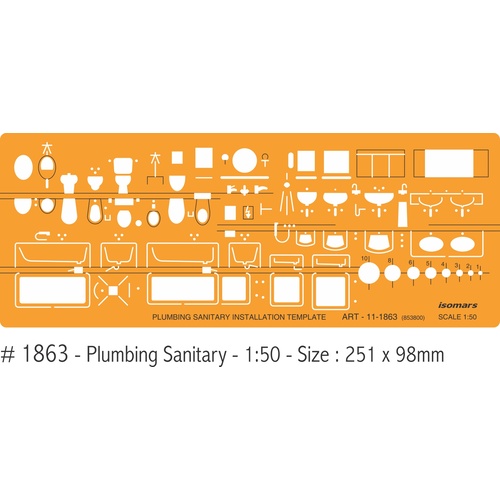 Architects Plumbing and Sanitary 1:50 Template