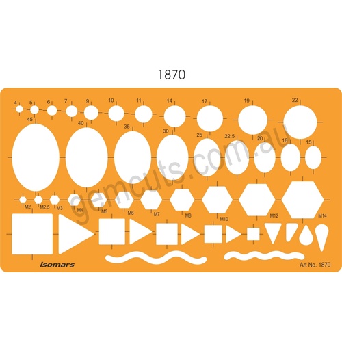 Architects Design Template - Combination Shapes (1870)