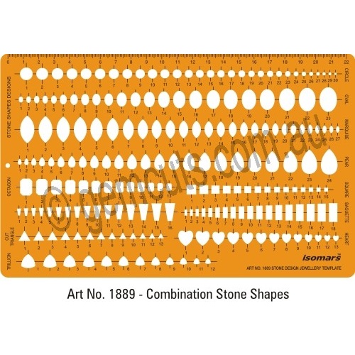 Jewellery Design Template - Combination Stone Shapes