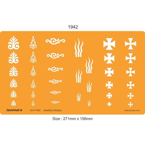 Jewellery Design Template - Maltese Crosses & Decorative Shapes