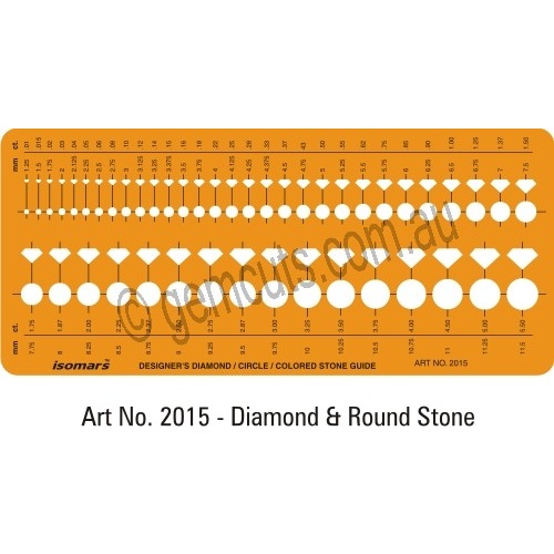 Jewellery Design Template - Designers- Diamond / Circle / Coloured Stone Guide