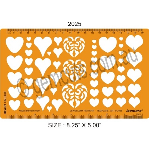 Jewellery Design Template - Unique Hearts