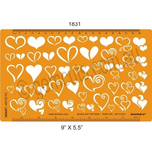 Jewellery Design Template - Artistic Hearts