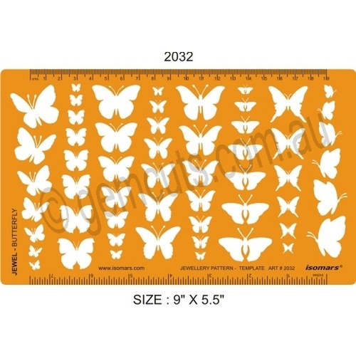 Jewellery Design Template - Butterflies (2032)