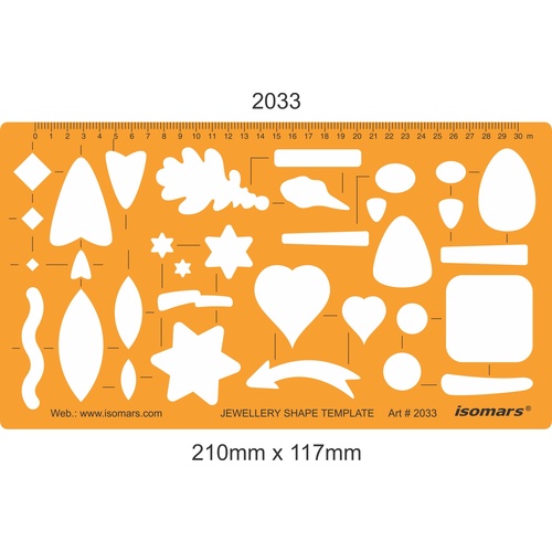 Jewellery Design Template - Assorted Shapes