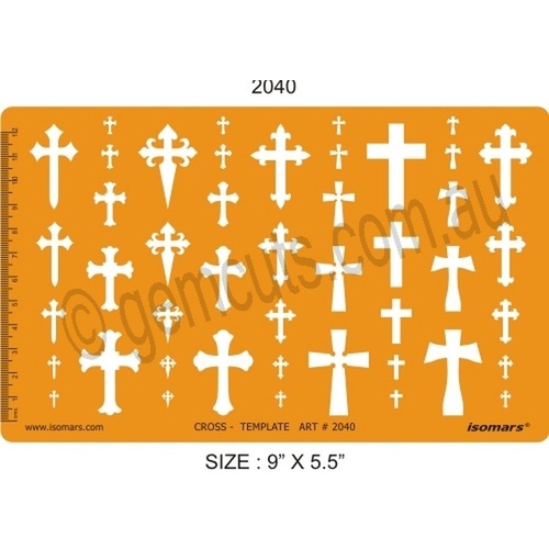 Jewellery Design Template - Plain & Ornate Crosses (2040)