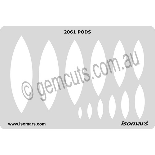 Metal Clay Design Template - Pods/Shields