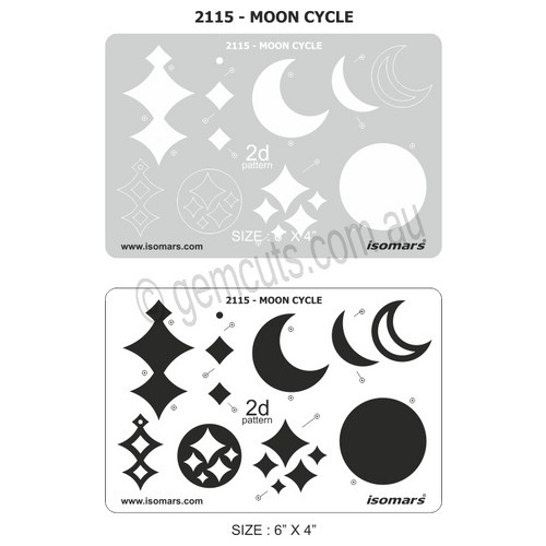Metal Clay Design Template - Moon Phases