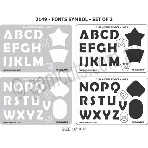 Metal Clay Design Template - Fonts (Set of 2)