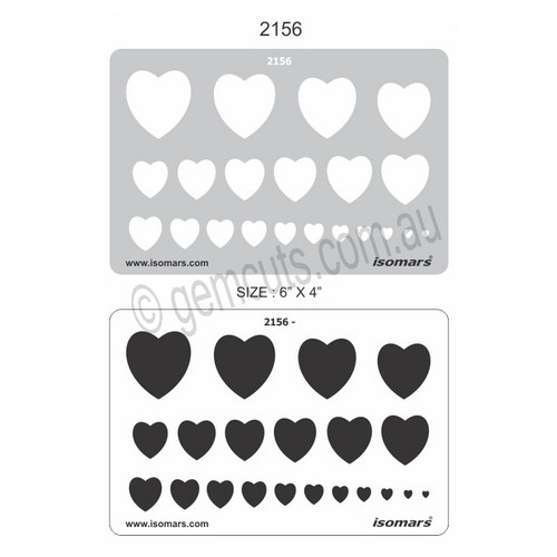 Metal Clay Design Template - Hearts