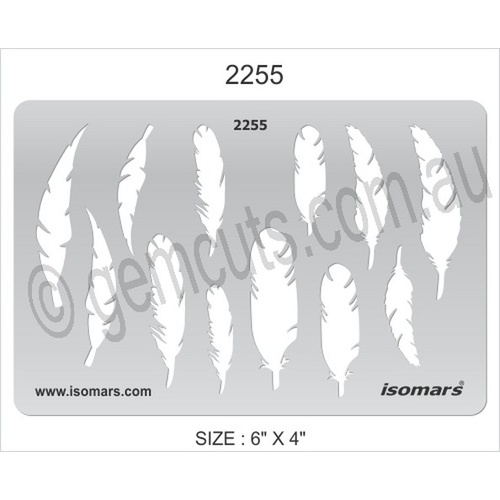 Metal Clay Design Template - Feathers