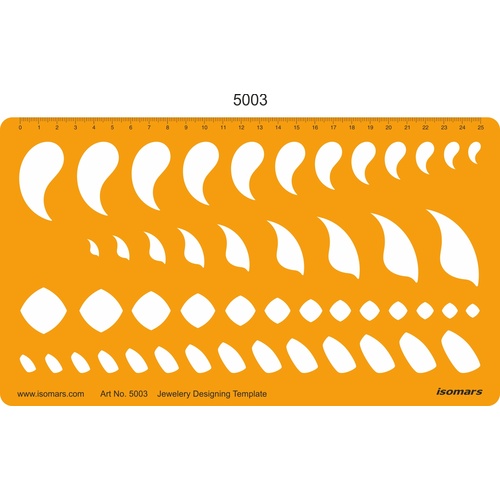 Jewellery Design Template - Assorted Shapes (5003)