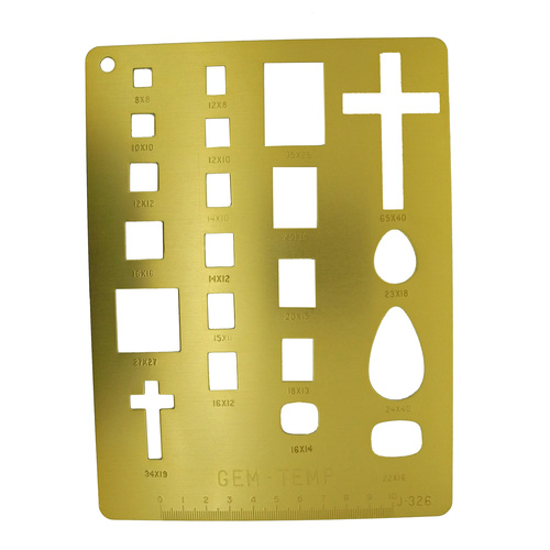 Gem Template Aluminium - Squares & Rectangles