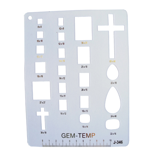 Gem Template Plastic - Squares & Rectangles