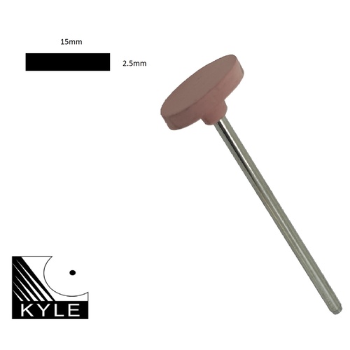 Mounted Wheel Silicone Polisher. Extra Fine - Pink