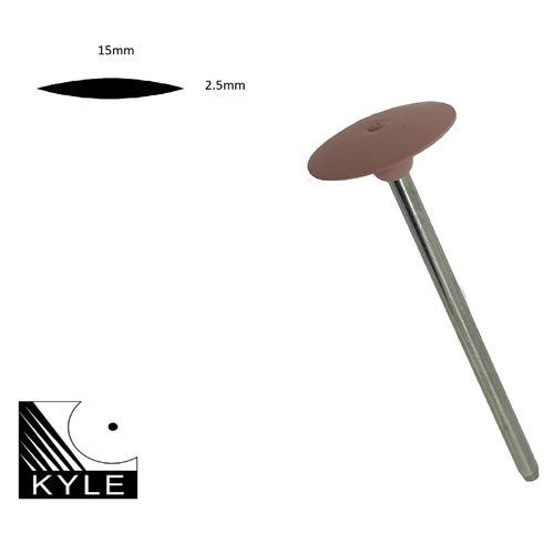 Mounted Knife Edge Wheel Silicone Polisher - Extra Fine - Pink