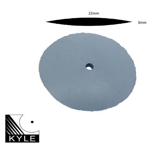 Unmounted Knife Edge Silicone Polisher - Fine- Pack of 6 (Blue)