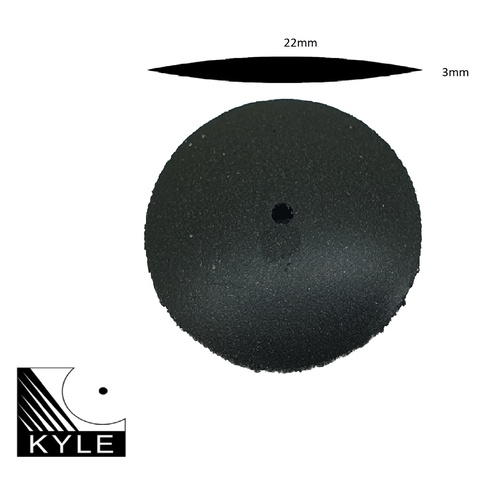 Unmounted Knife Edge Silicone Polisher - Medium- Pack of 6 (Black)