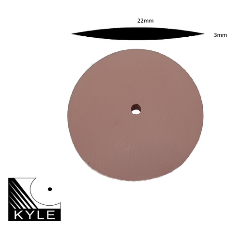 Unmounted Knife Edge Silicone Polisher - Extra Fine - Pack of 6 (Pink)