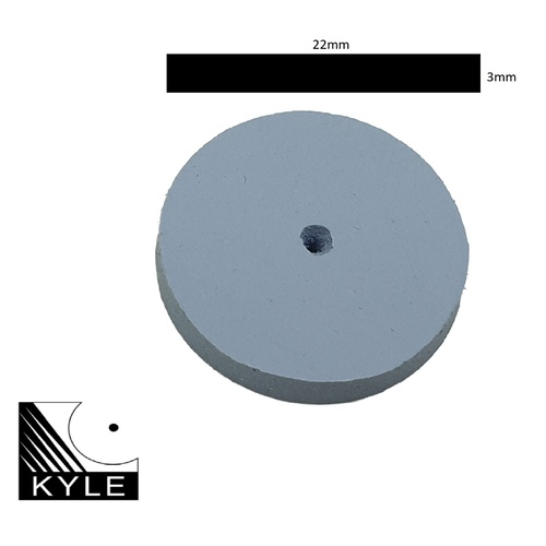 Unmounted Wheel 22mm - Fine - Pack of 6 - Blue