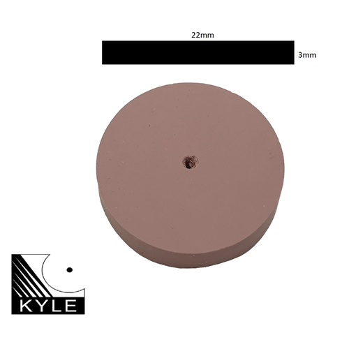 Unmounted Wheel 22mm - Extra Fine - Pack of 6- Pink