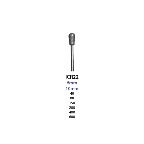 3/32 Shank Diamond Burr ICR22  80 Grit