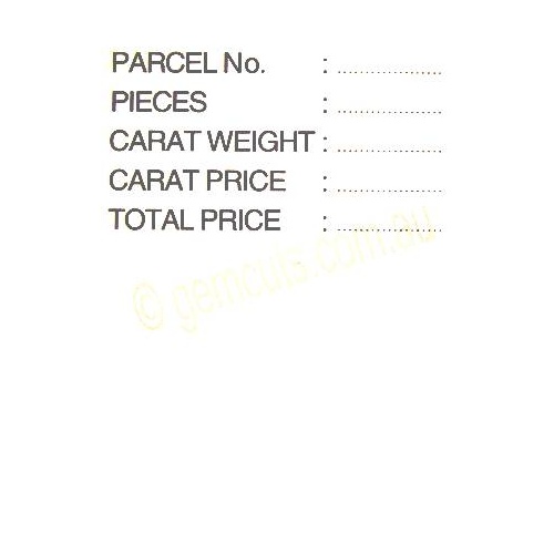 Opal/Gemstone Pricing Cards White (Pack of 50)