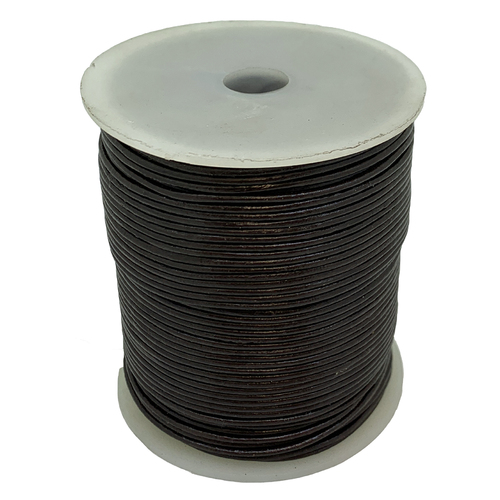 Leather Cord - Round - Brown (Roll)