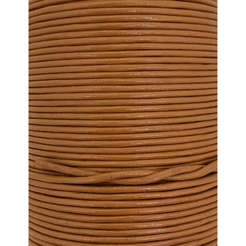 Leather Cord - Round - Ochre (Per Metre)
