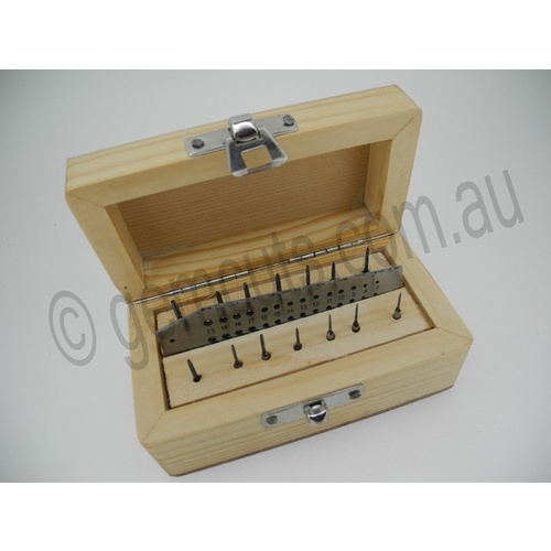 Micro Tap and  Die Set in Wooden Box