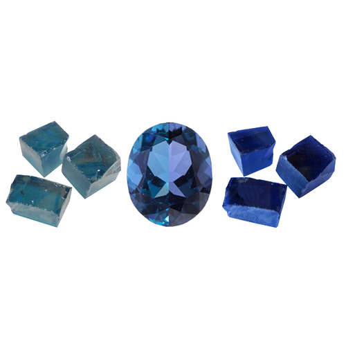 Nanosital Colour Change Rough - Swiss Blue Medium & Tanzanite