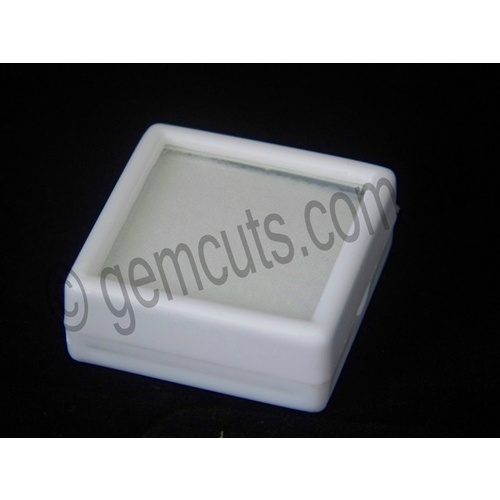 Plastic Display Box with Clear Lid 30mm x 30mm WHITE